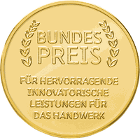 Siegel Bundespreis für hervorragende innovatorische Leistungen für das Handwerk